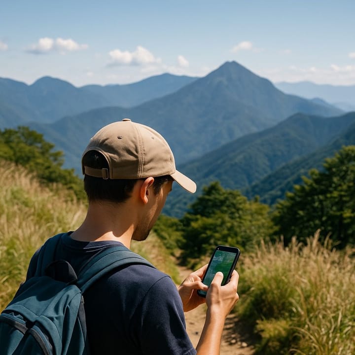 smartphone app help going trek in Japan